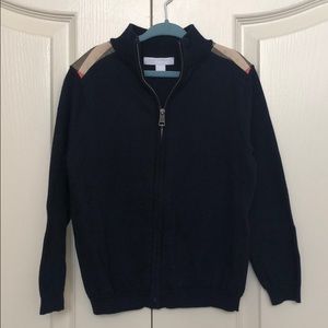 Boys Burberry zip up cardigan